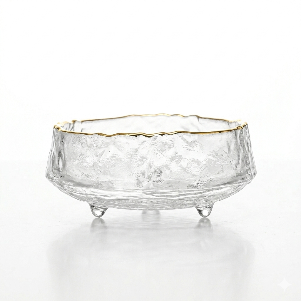 Gold Rim Glass Bowl 11cm - Set of 6