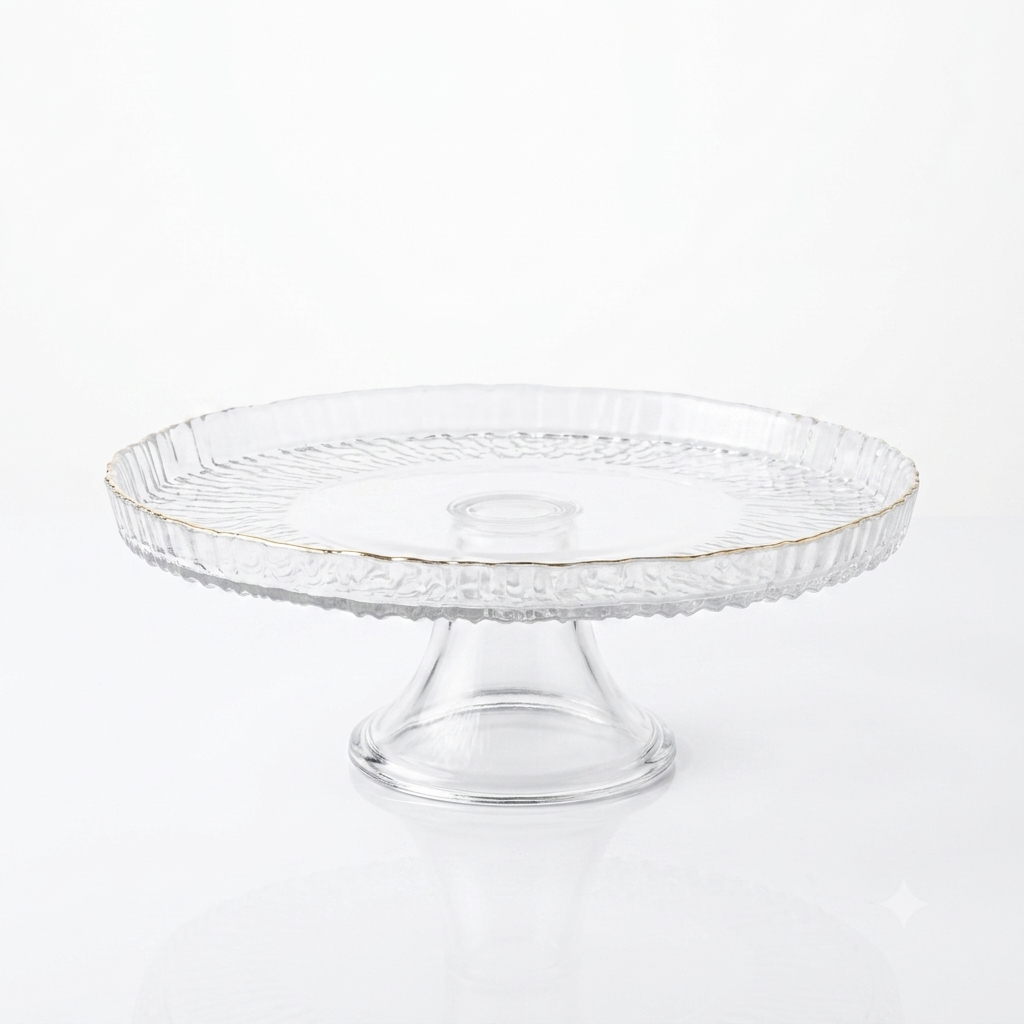 Glass Cake Stand 27cm