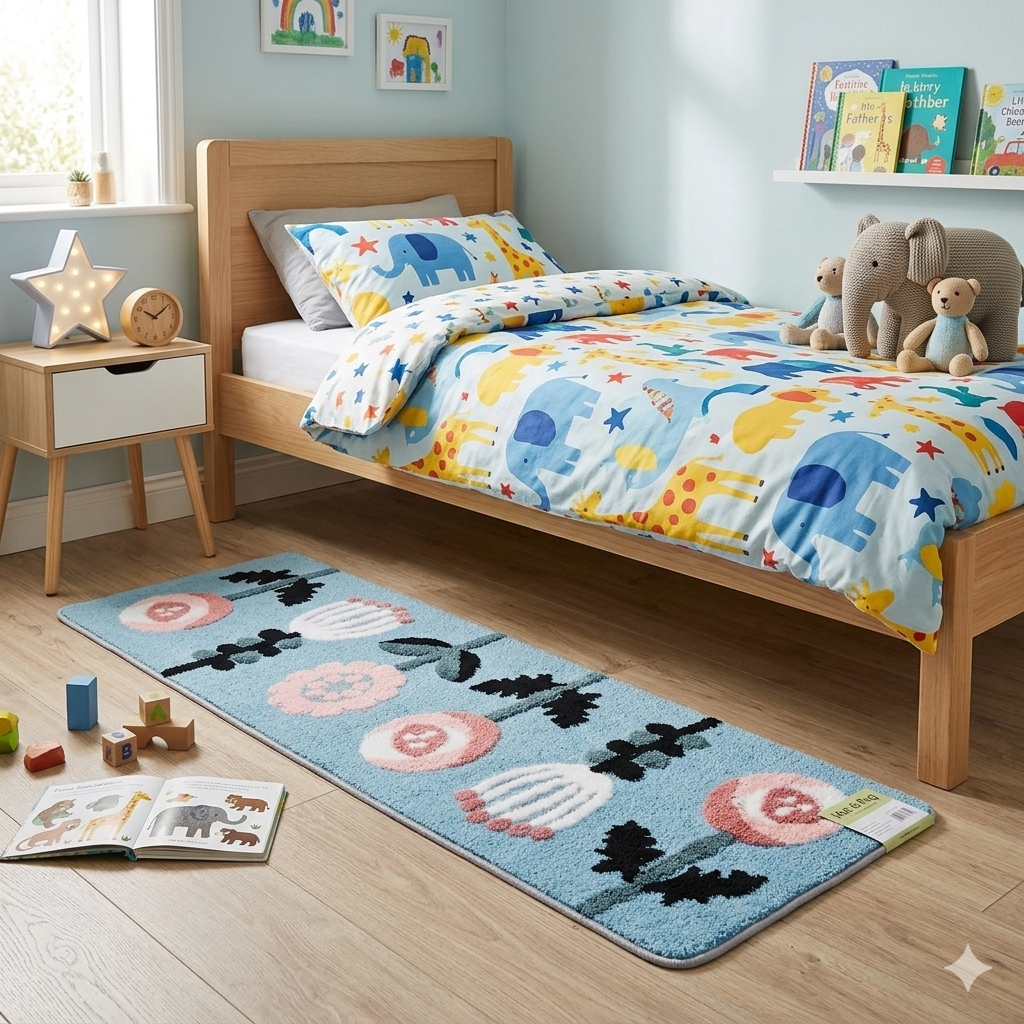 Floral Tufted Runner Rug