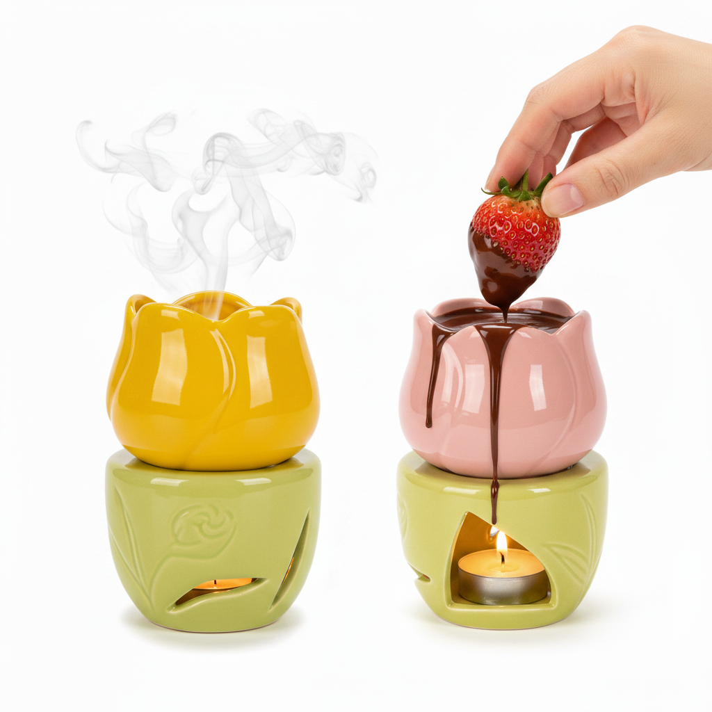Yellow and Pink Tulip Diffusers Front View