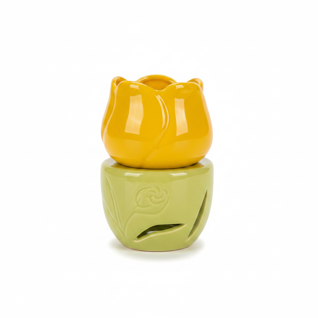 Yellow Tulip Oil Burner Alone