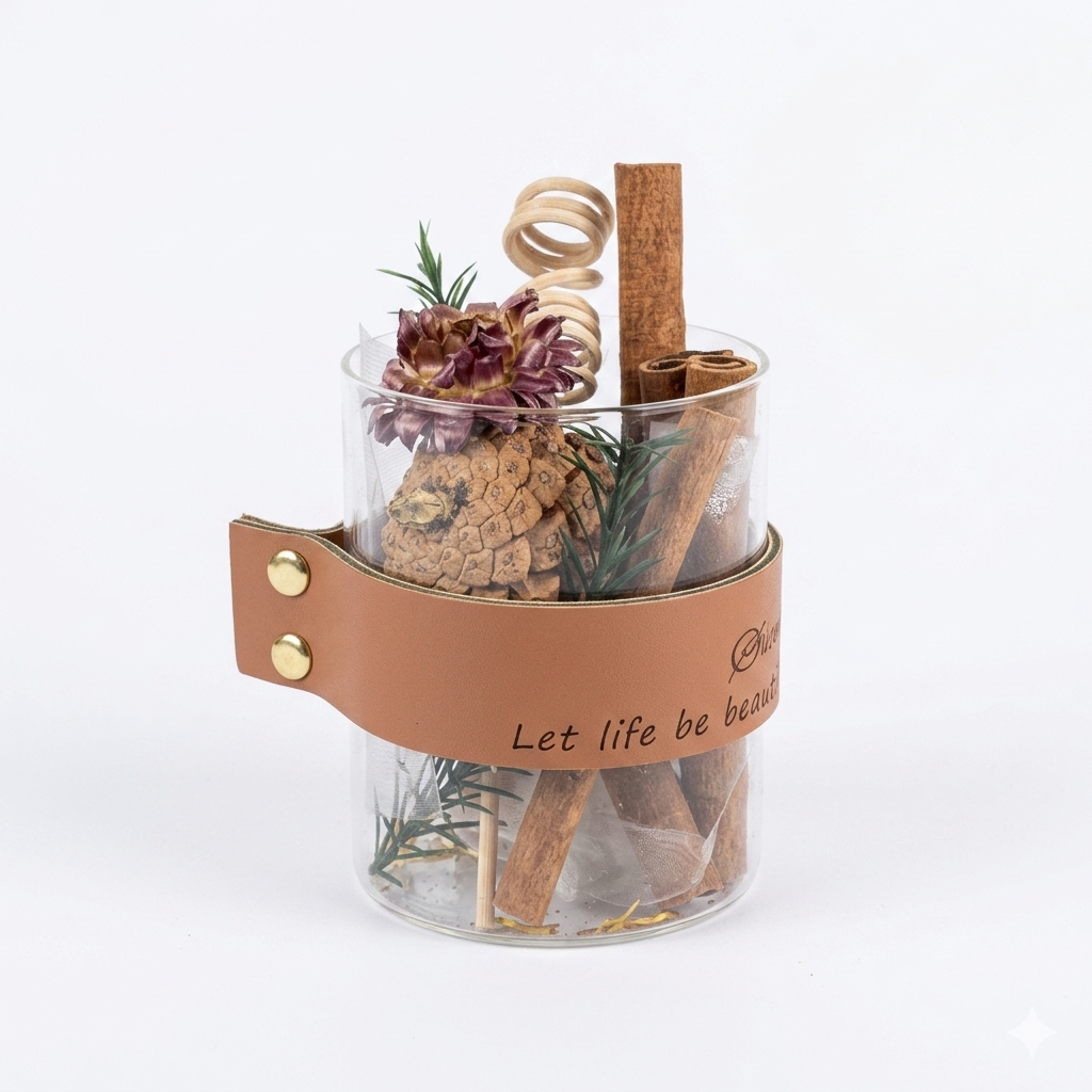Botanical Decor Glass Jar