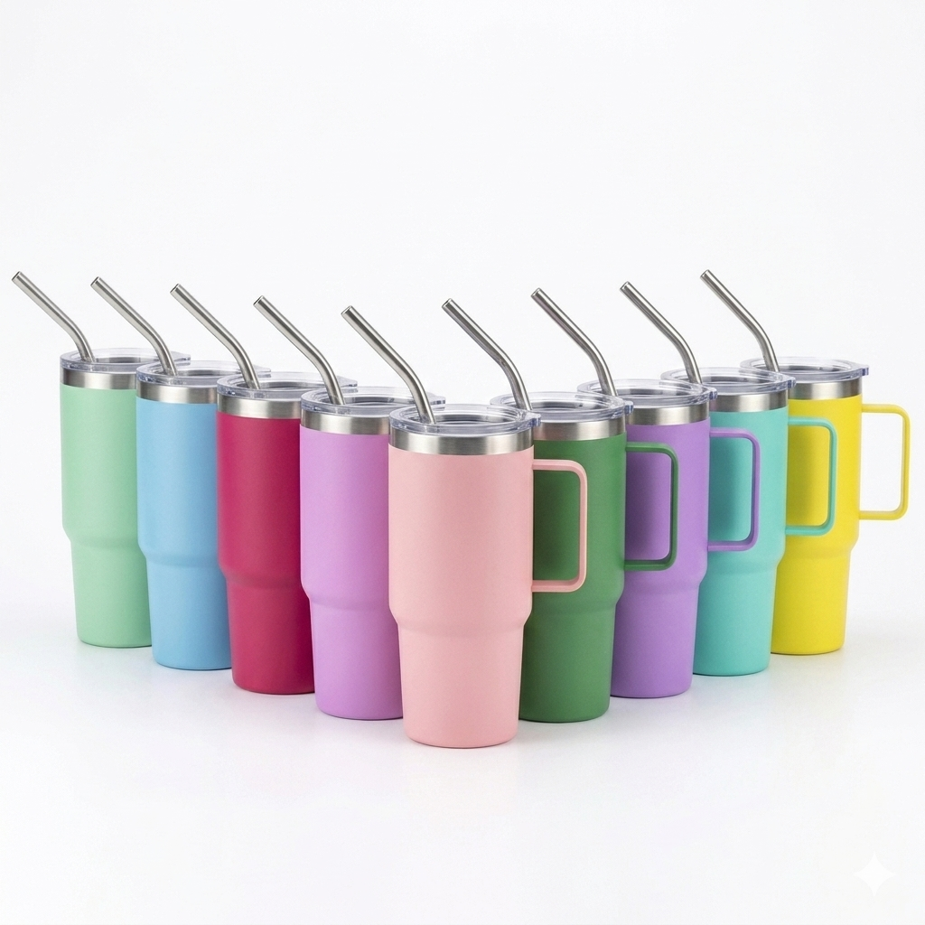 Mini Tumbler Mug with Straw 100ml
