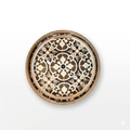 Round Wood Moroccan Inlay Tray Set
