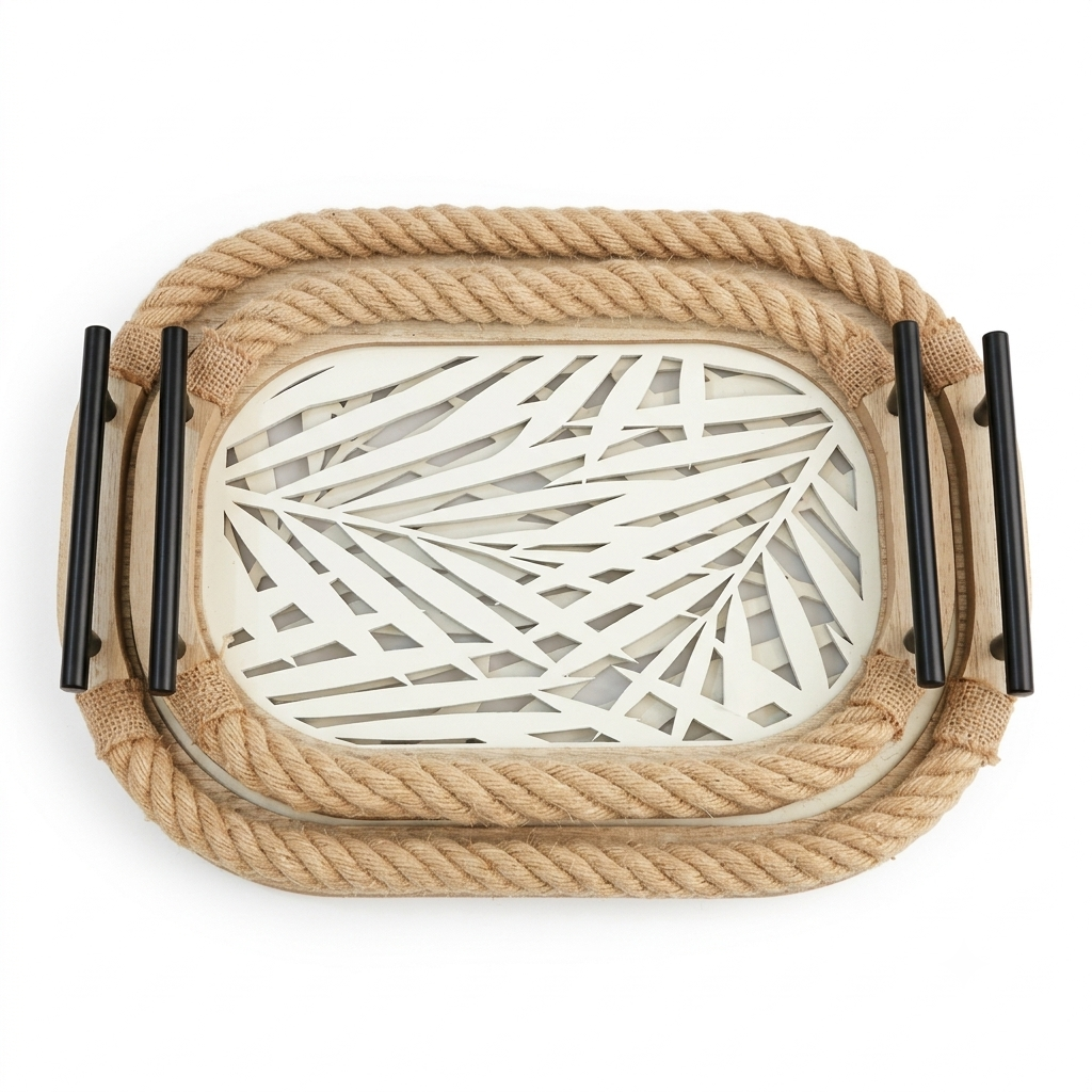 Rope & Wood Tray